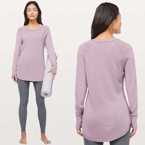 Lululemon Pink Modal Silk Blend Knit Hello Aloe Pullover Sweater